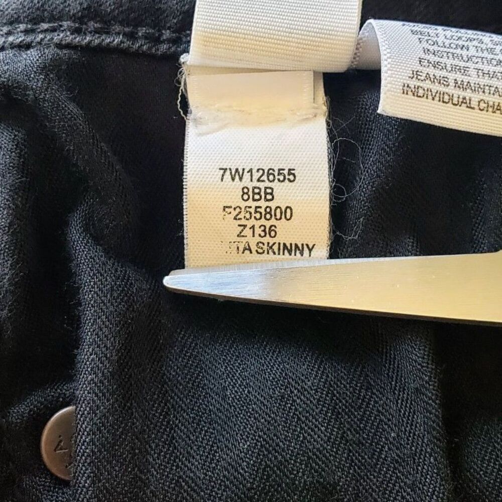 Lucky Brand - Lolita Mid-Rise Skinny Jeans - Black - Women Size 6/28 A - Picture 7 of 8